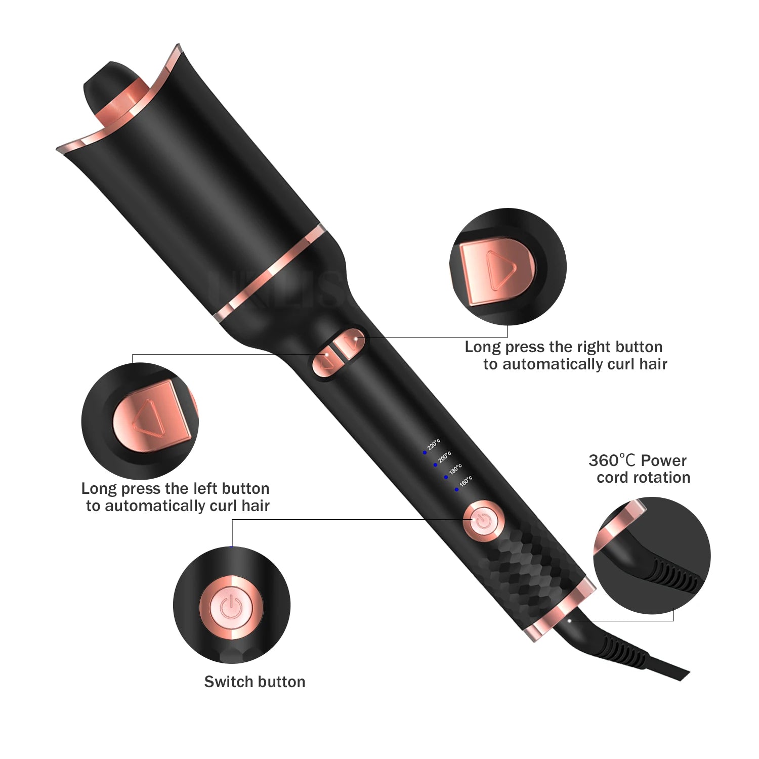 Automatic Ceramic Rotating Hair Curler