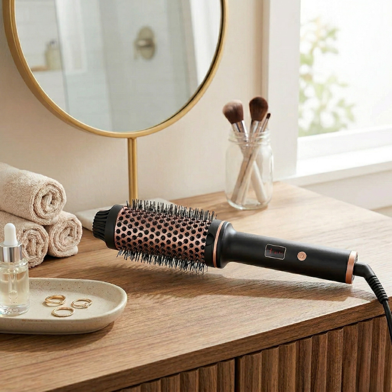 Heated Straightening & Curling Brush