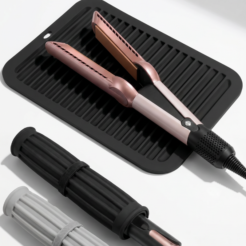 Heat Resistant Silicone Styling Mat & Hot Tool Holder