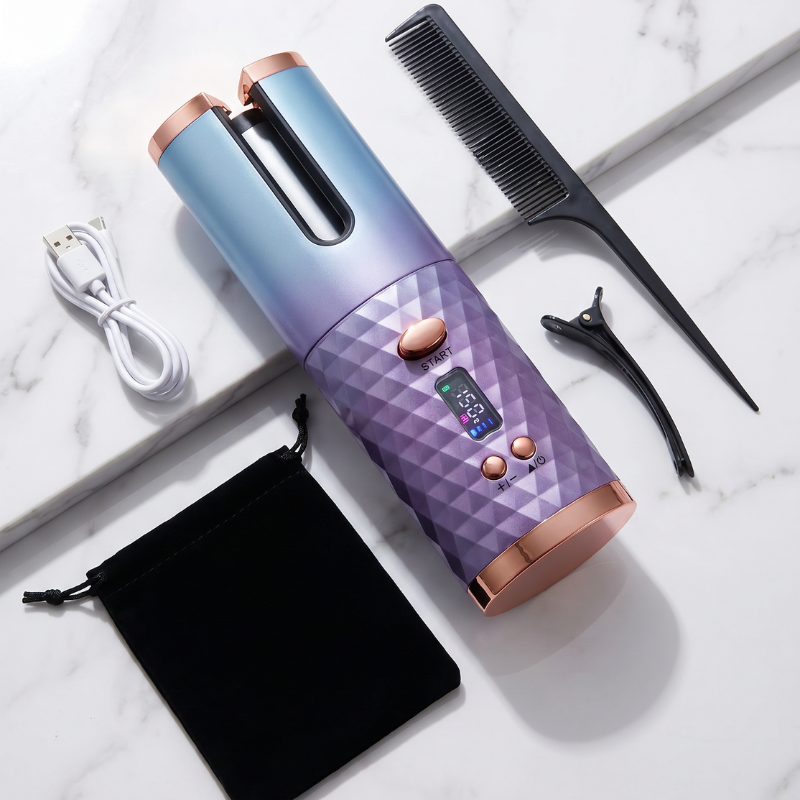 Automatic Hair Curler Cordless USB Rechargeable Curling Iron